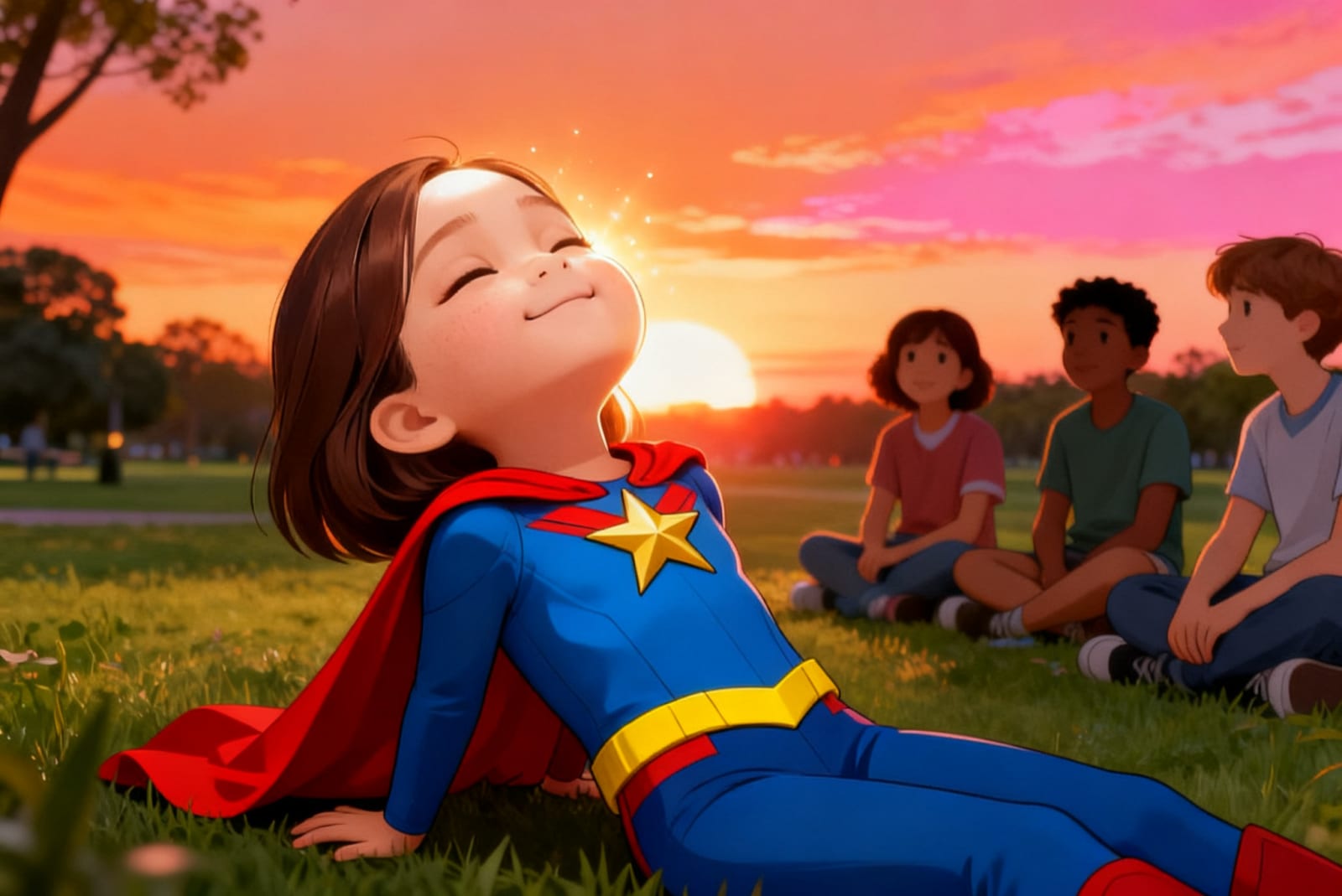 Aahana and the Superhero Team — illustration for page 10