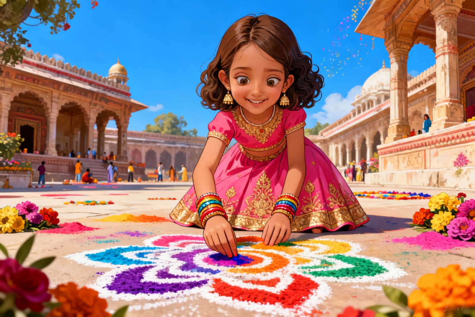 Shreya's Festival of Lights — illustration for page 5