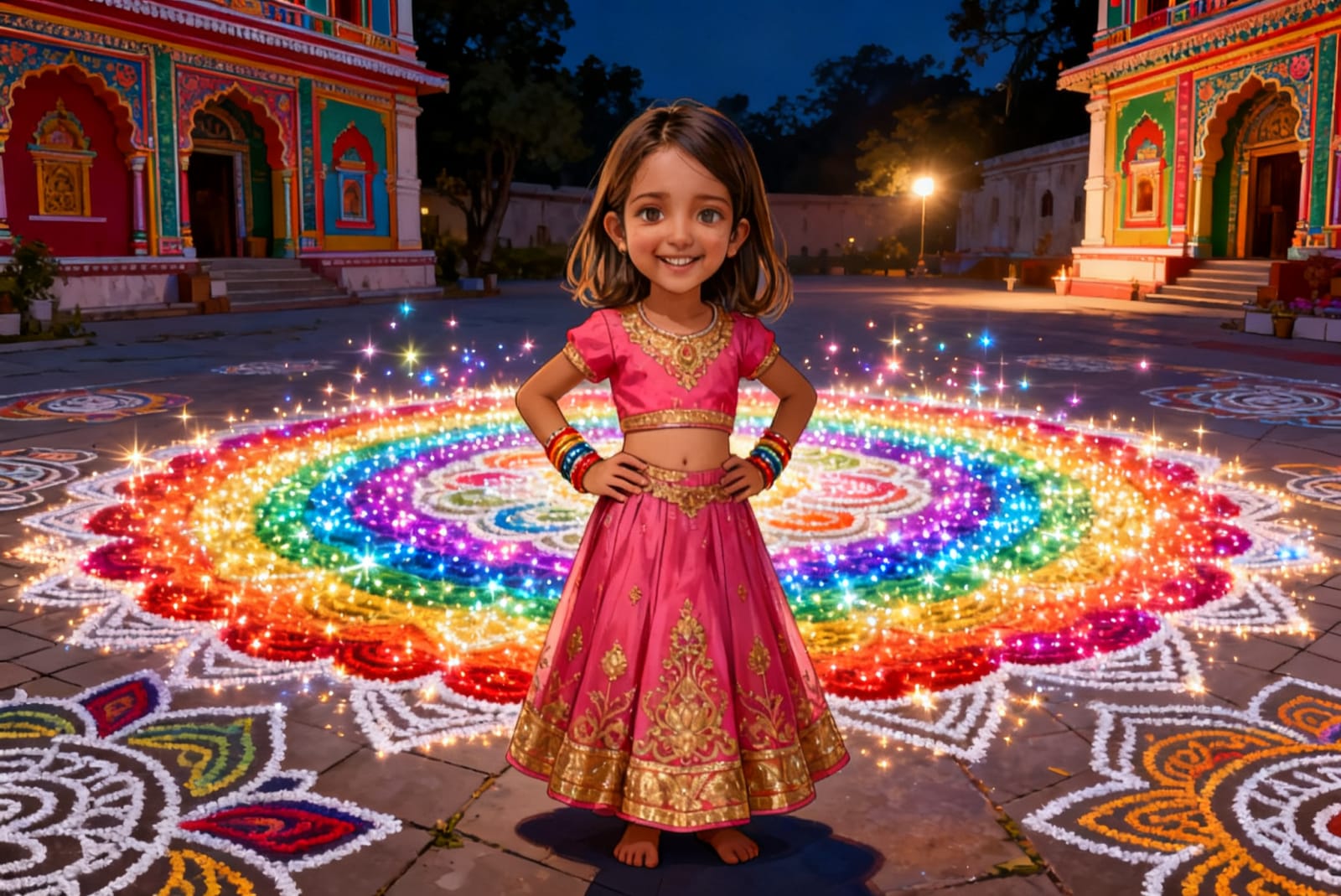 Shreya's Festival of Lights — illustration for page 7