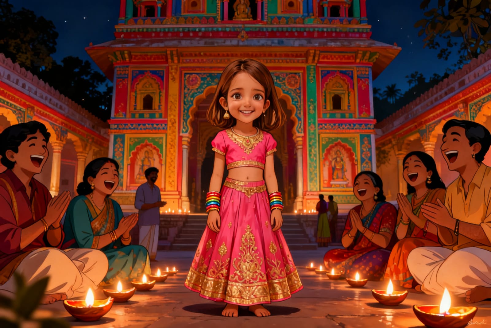 Shreya's Festival of Lights — illustration for page 11