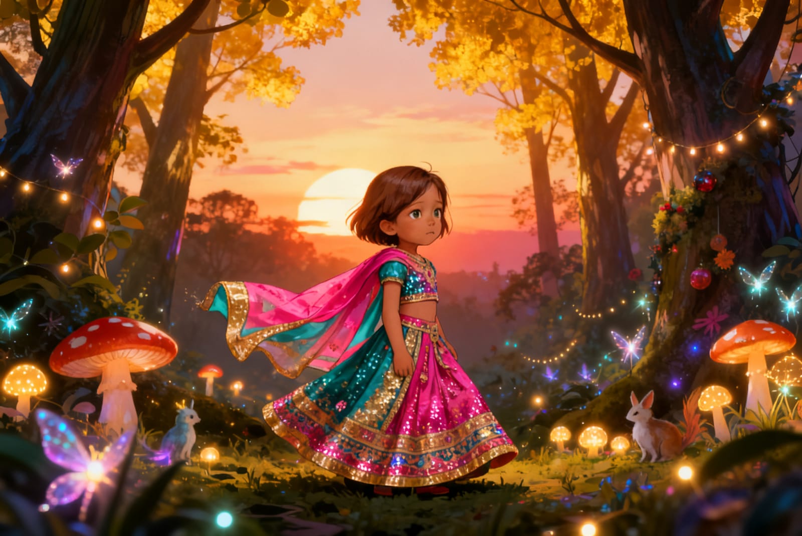 Aahana's Festival in the Forest — illustration for page 10