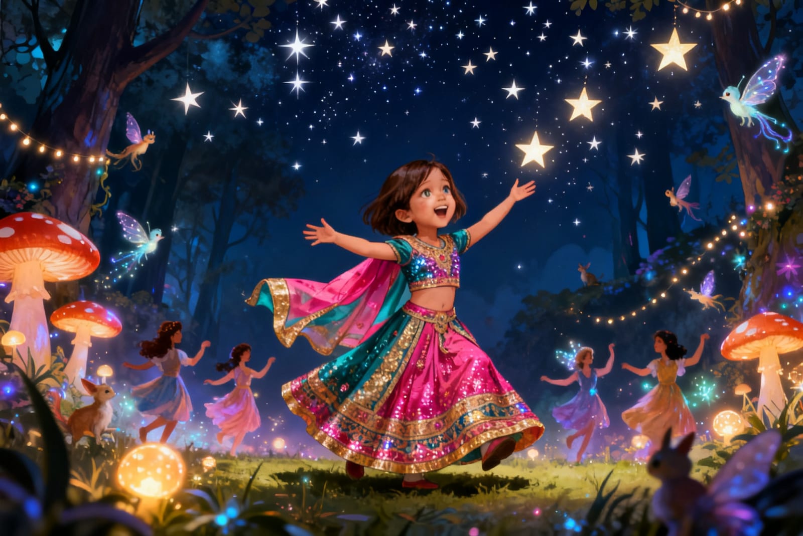 Aahana's Festival in the Forest — illustration for page 11