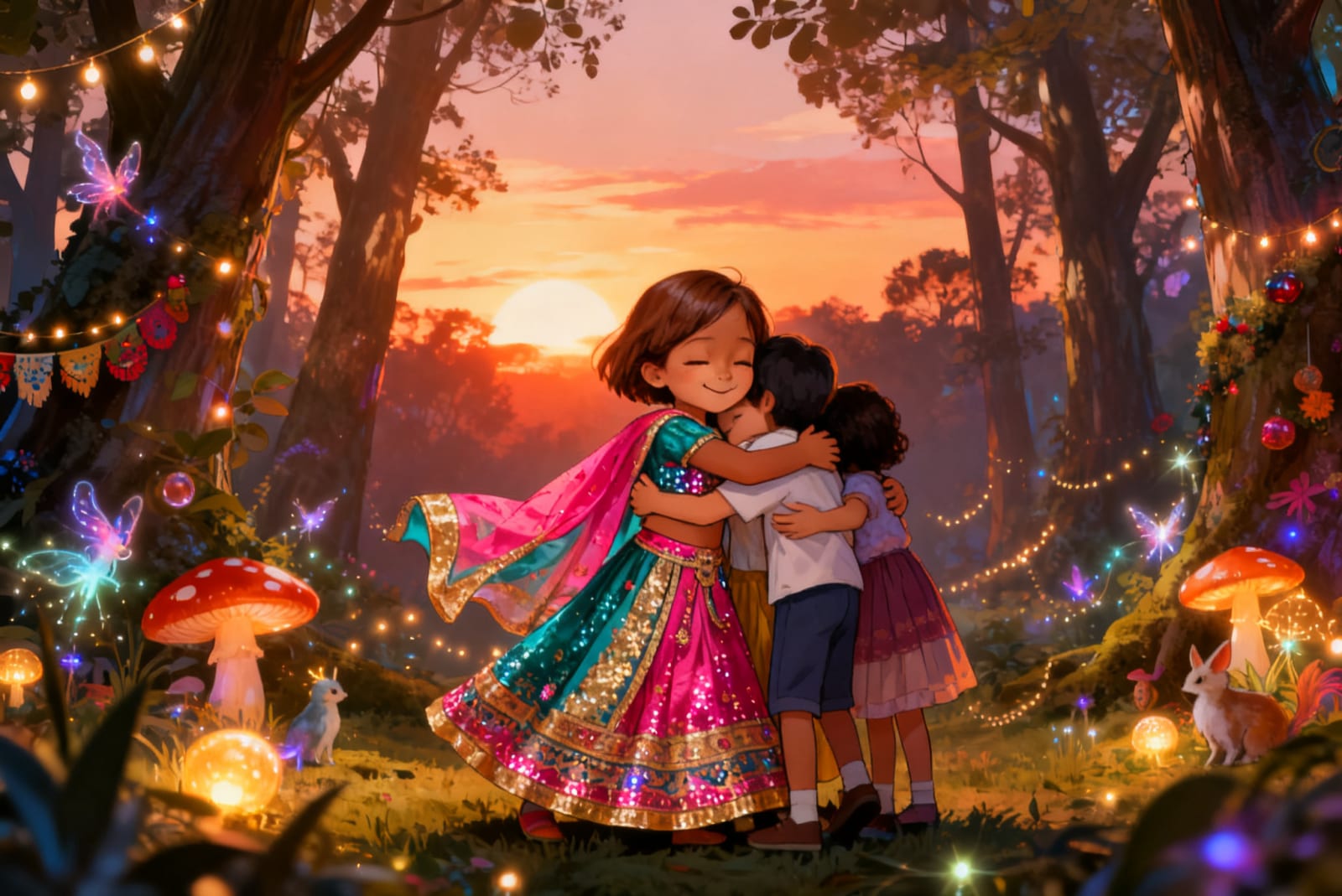 Aahana's Festival in the Forest — illustration for page 12
