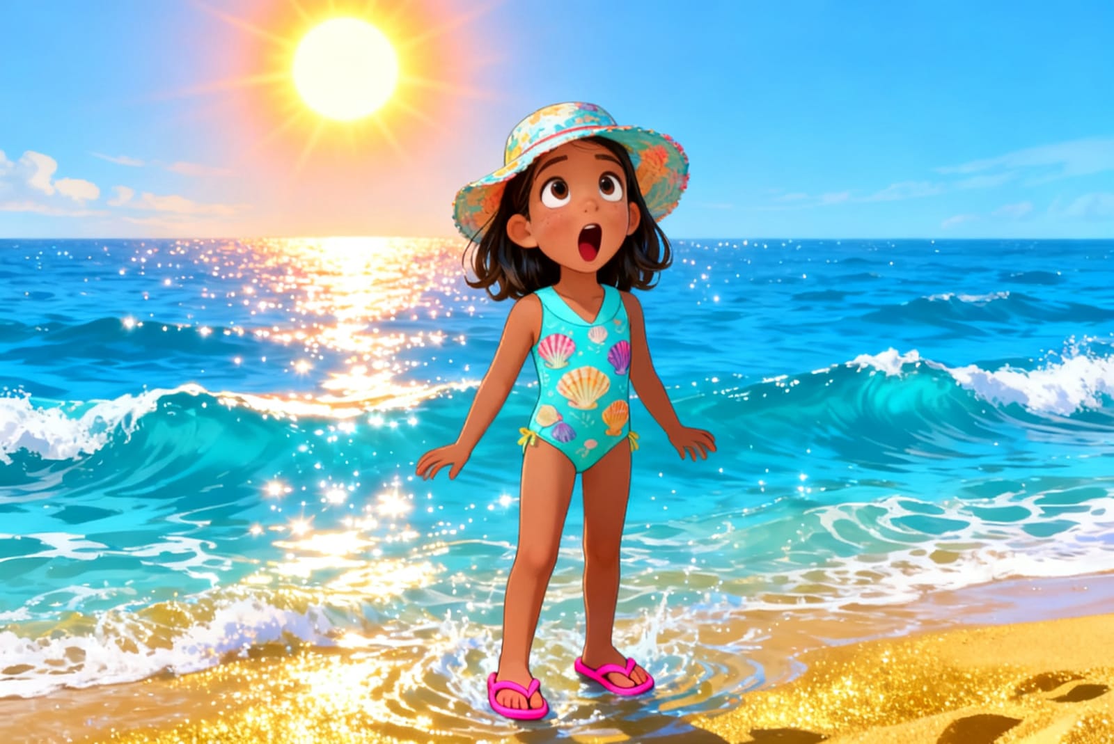 Shreya and the Ocean's Secret — illustration for page 1