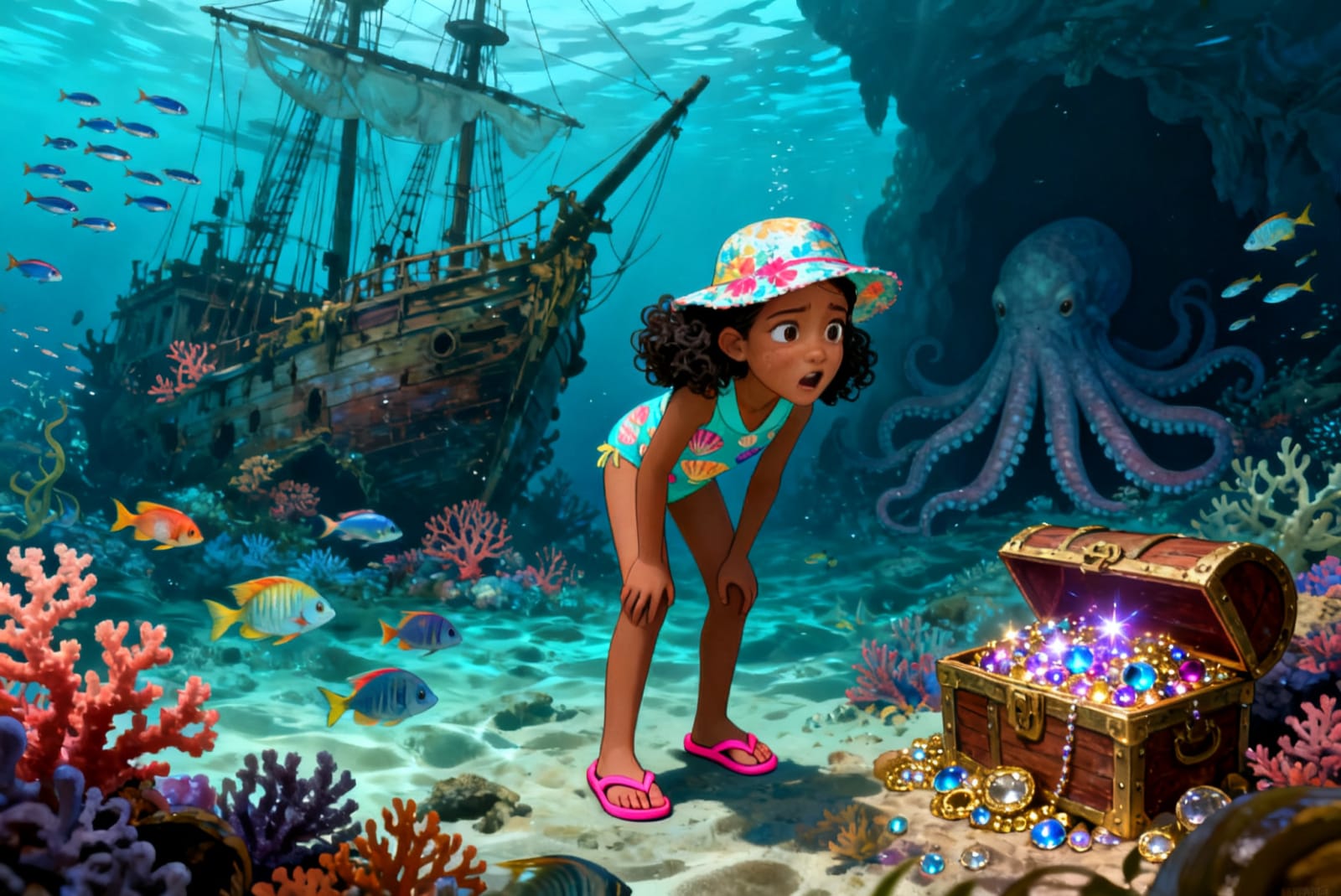 Shreya and the Ocean's Secret — illustration for page 3