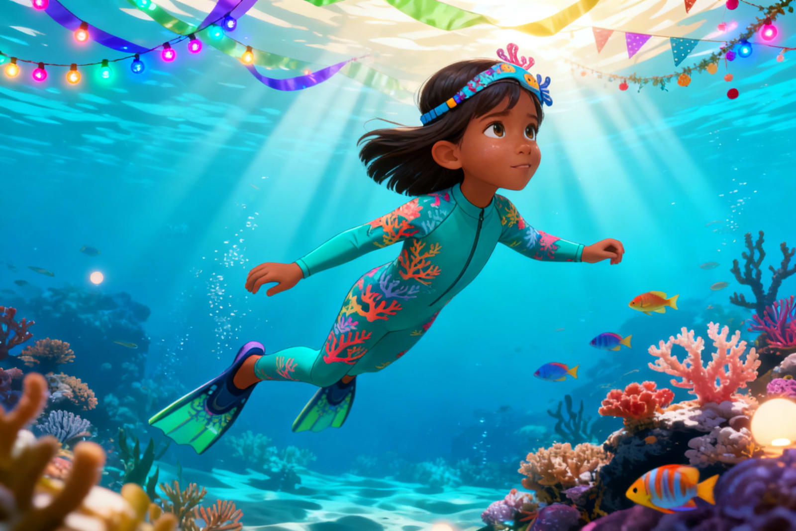 Shreya's Underwater Festival Adventure — illustration for page 12