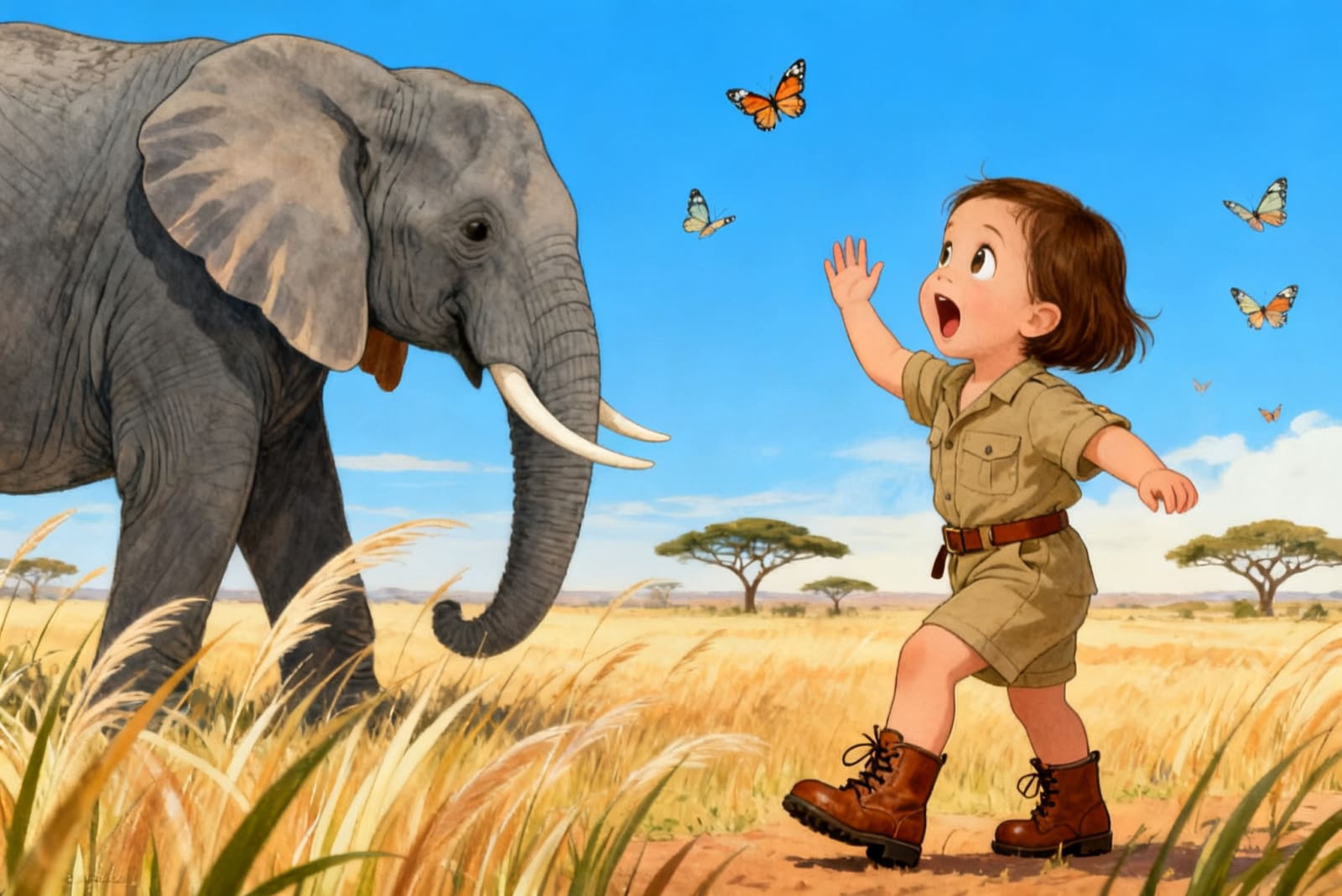 Maryam's Animal Safari Adventure — illustration for page 2