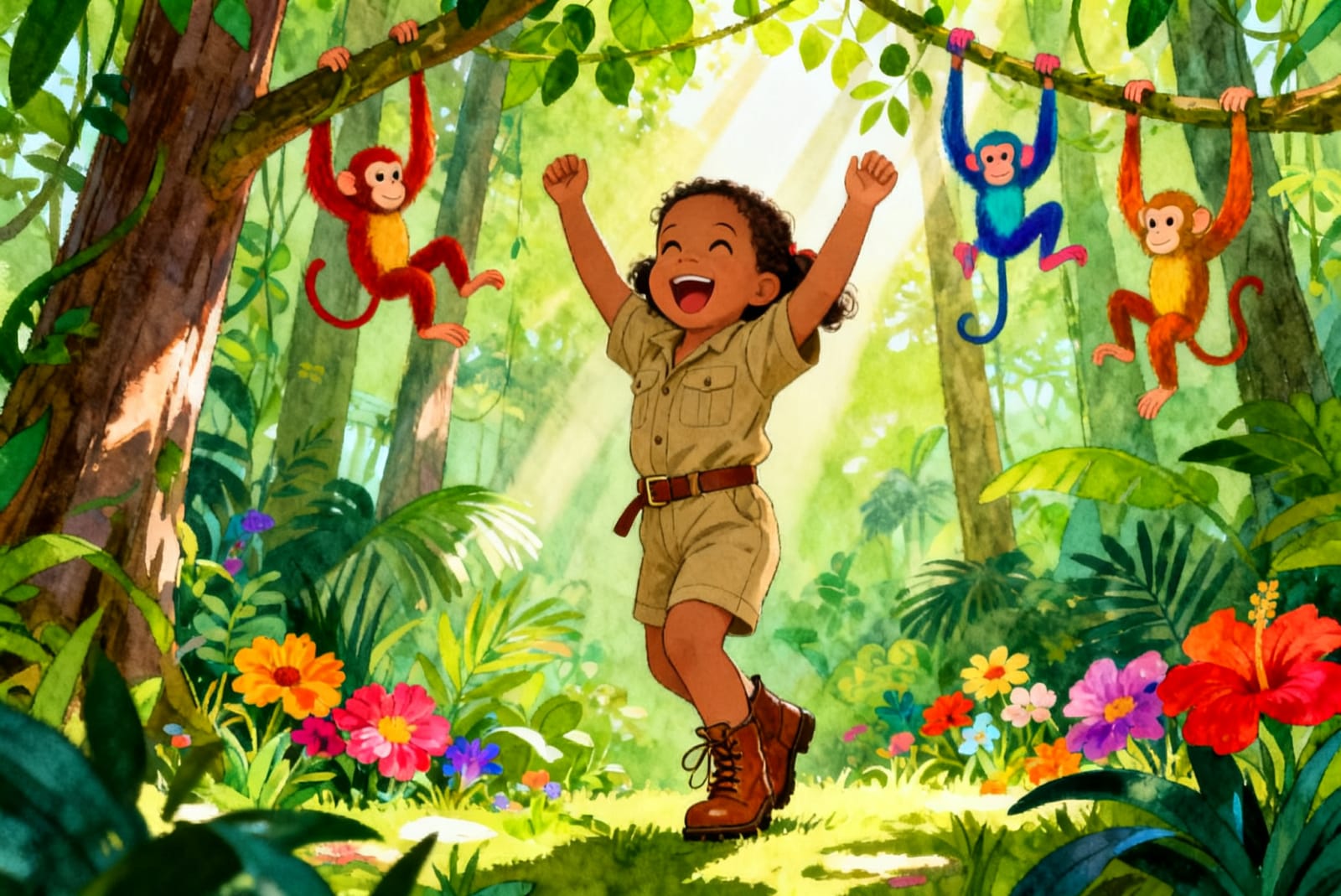 Maryam's Animal Safari Adventure — illustration for page 3