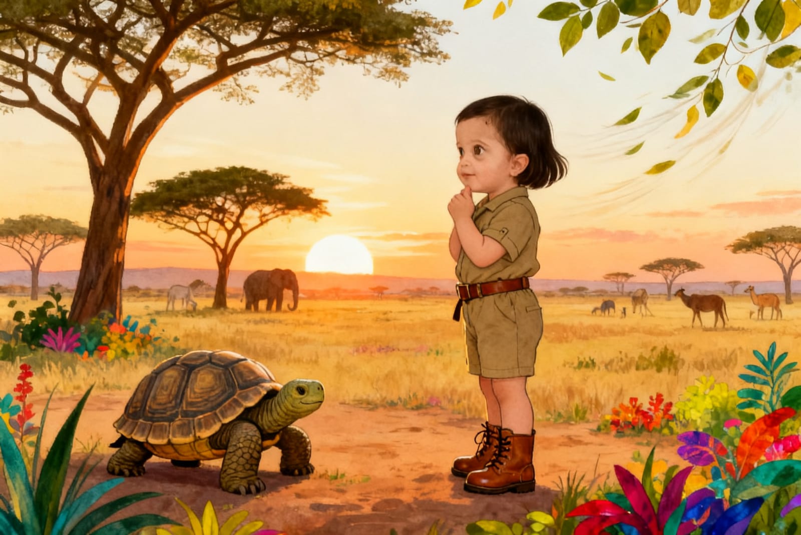 Maryam's Animal Safari Adventure — illustration for page 8
