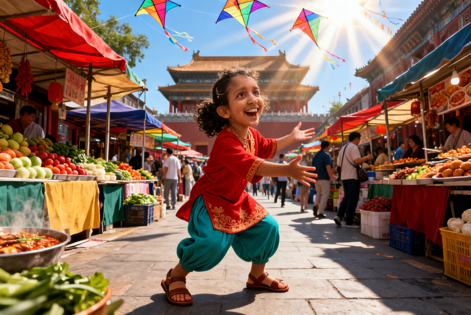Shreya’s Dragon Adventure in China — illustration for page 2