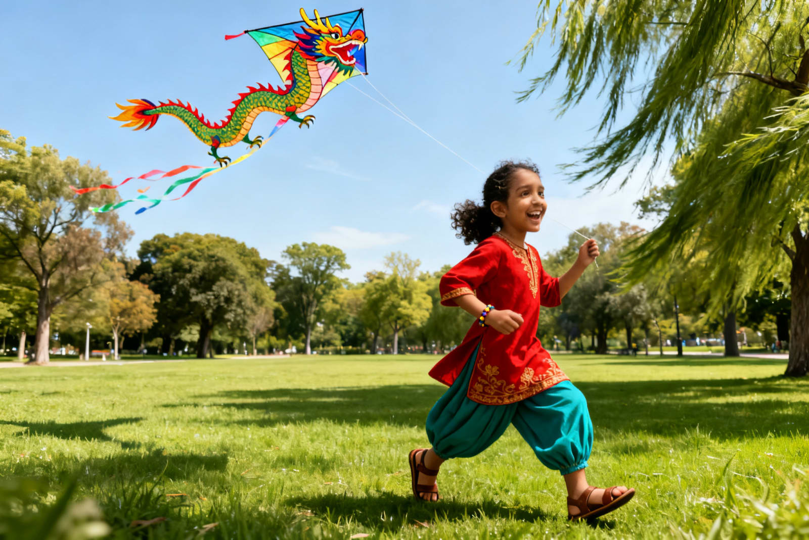 Shreya’s Dragon Adventure in China — illustration for page 3