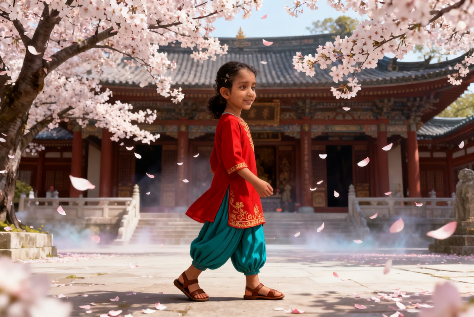 Shreya’s Dragon Adventure in China — illustration for page 5
