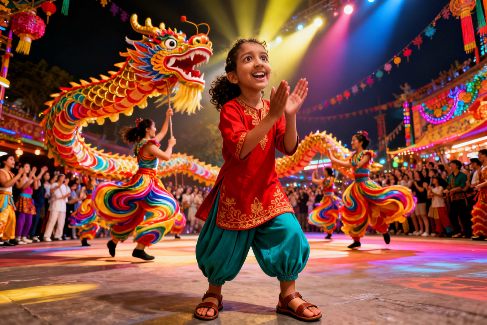 Shreya’s Dragon Adventure in China — illustration for page 9