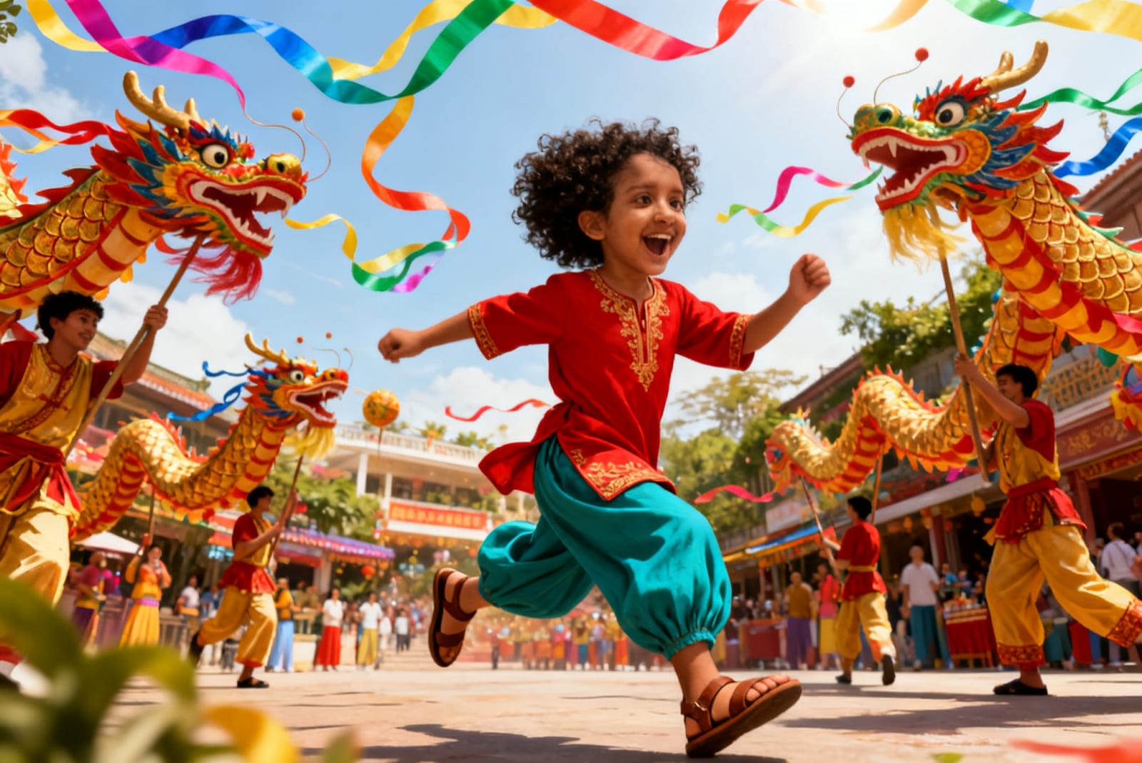 Shreya’s Dragon Adventure in China — illustration for page 10
