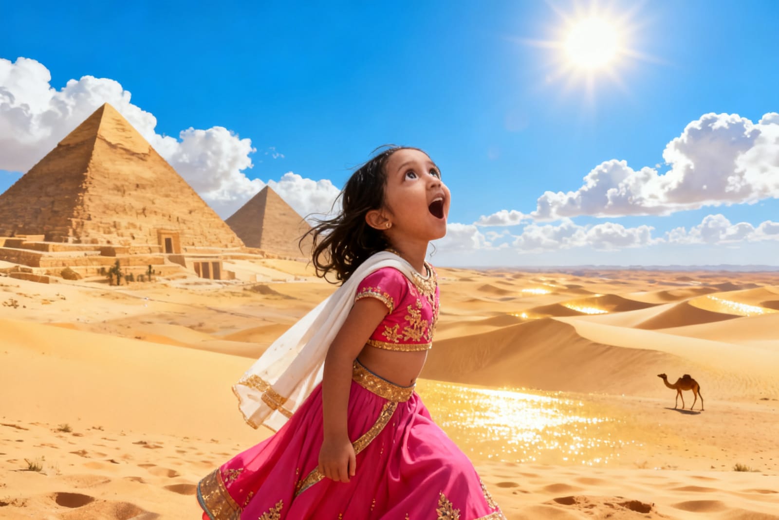 Aahana's Egyptian Adventure — illustration for page 2