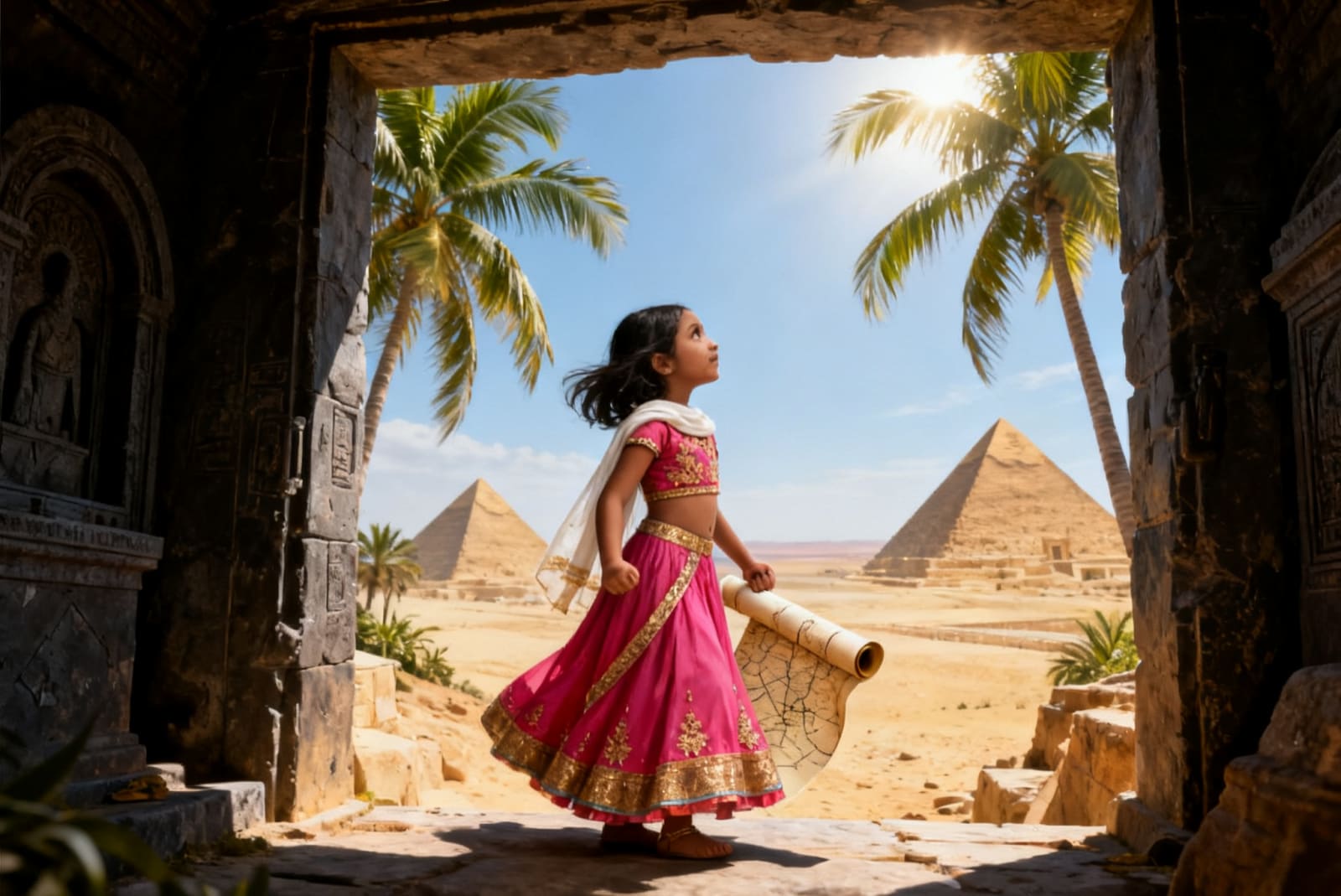 Aahana's Egyptian Adventure — illustration for page 7