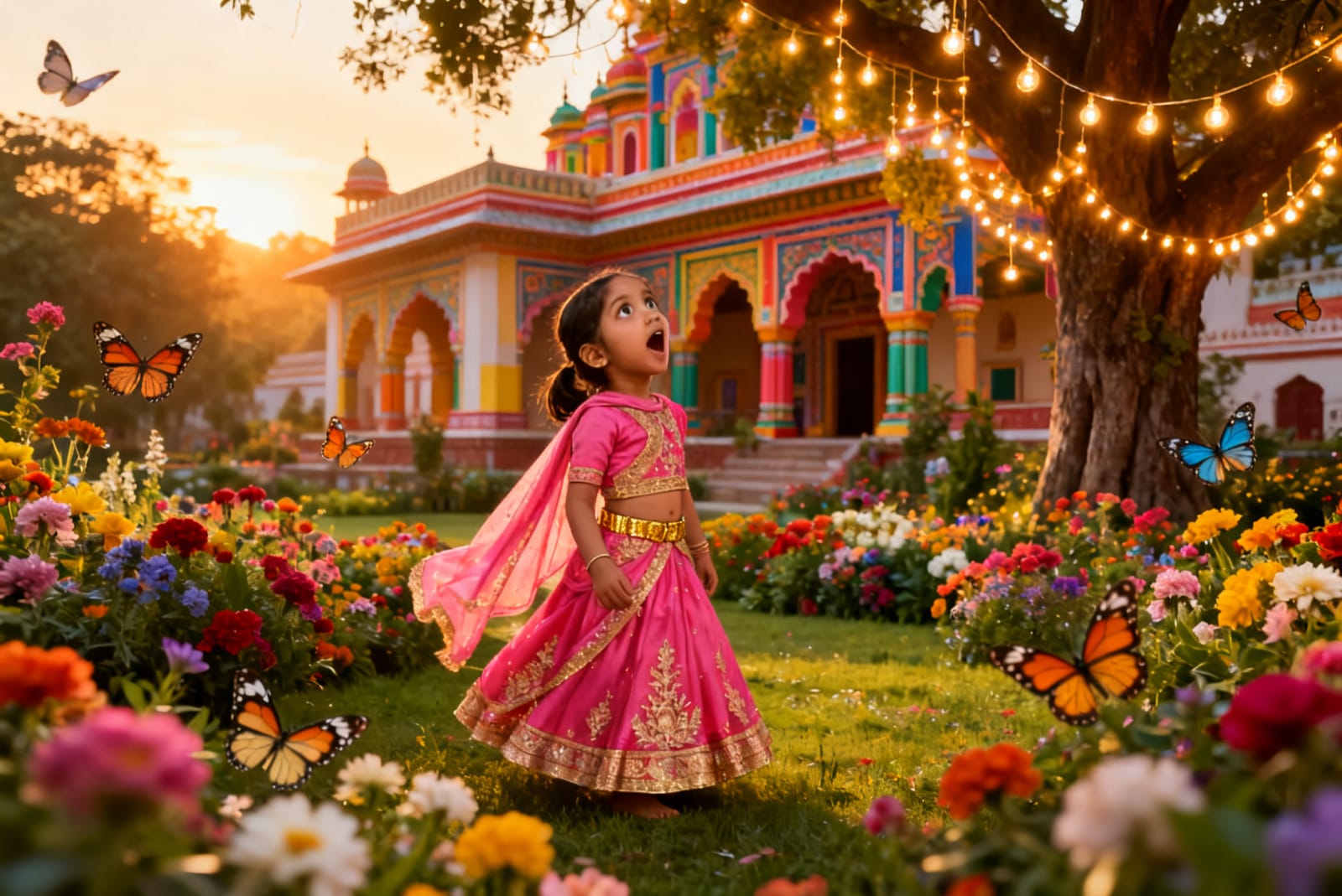 Aahana's Festival of Lights — illustration for page 1