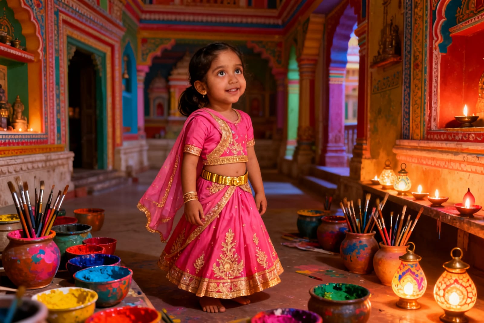 Aahana's Festival of Lights — illustration for page 8