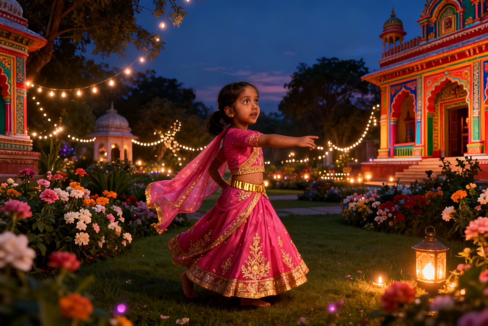 Aahana's Festival of Lights — illustration for page 9