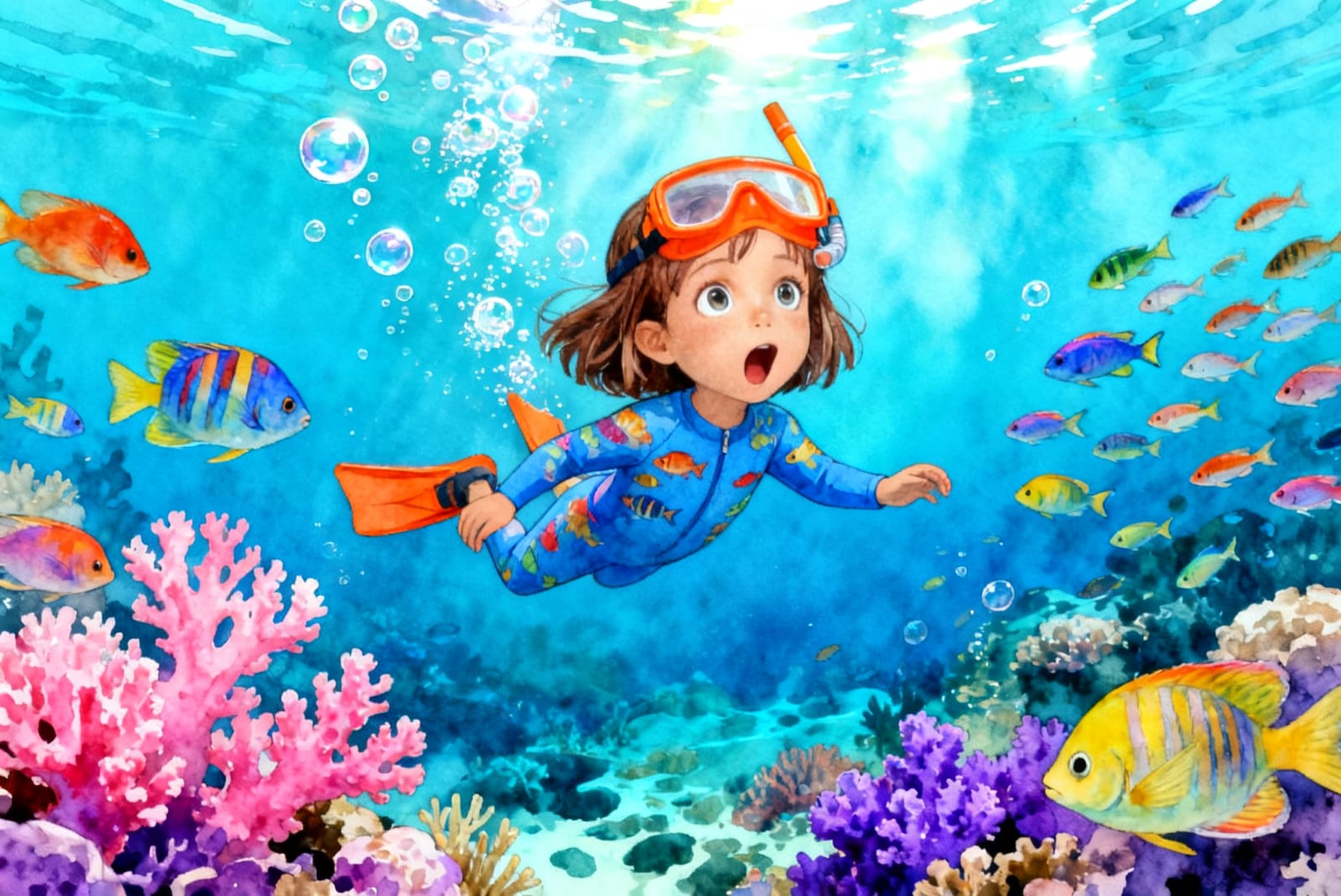 Aahana's Underwater Adventure — illustration for page 2