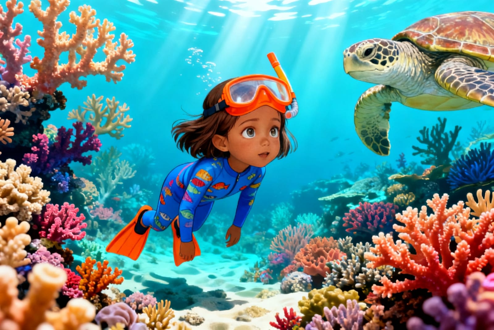 Aahana's Underwater Adventure — illustration for page 3