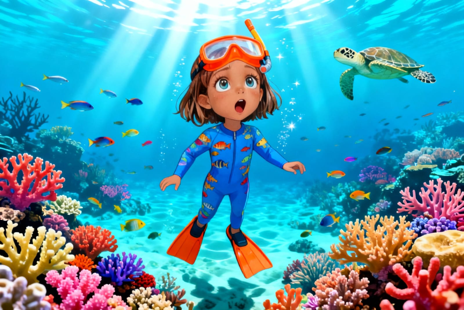 Aahana's Underwater Adventure — illustration for page 4