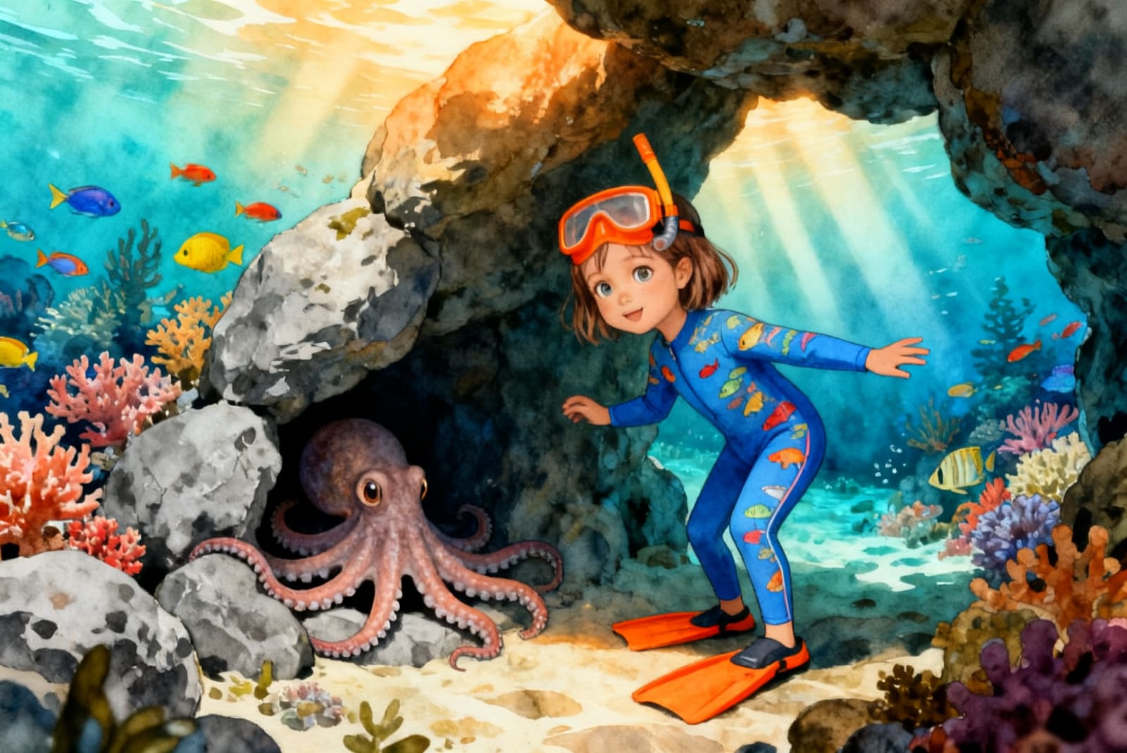 Aahana's Underwater Adventure — illustration for page 7