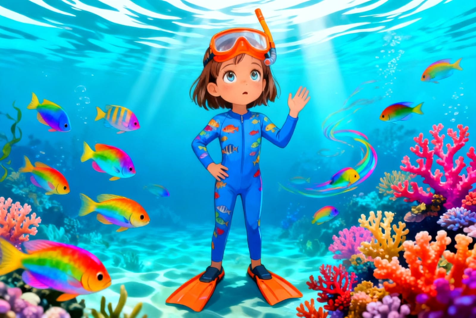 Aahana's Underwater Adventure — illustration for page 9