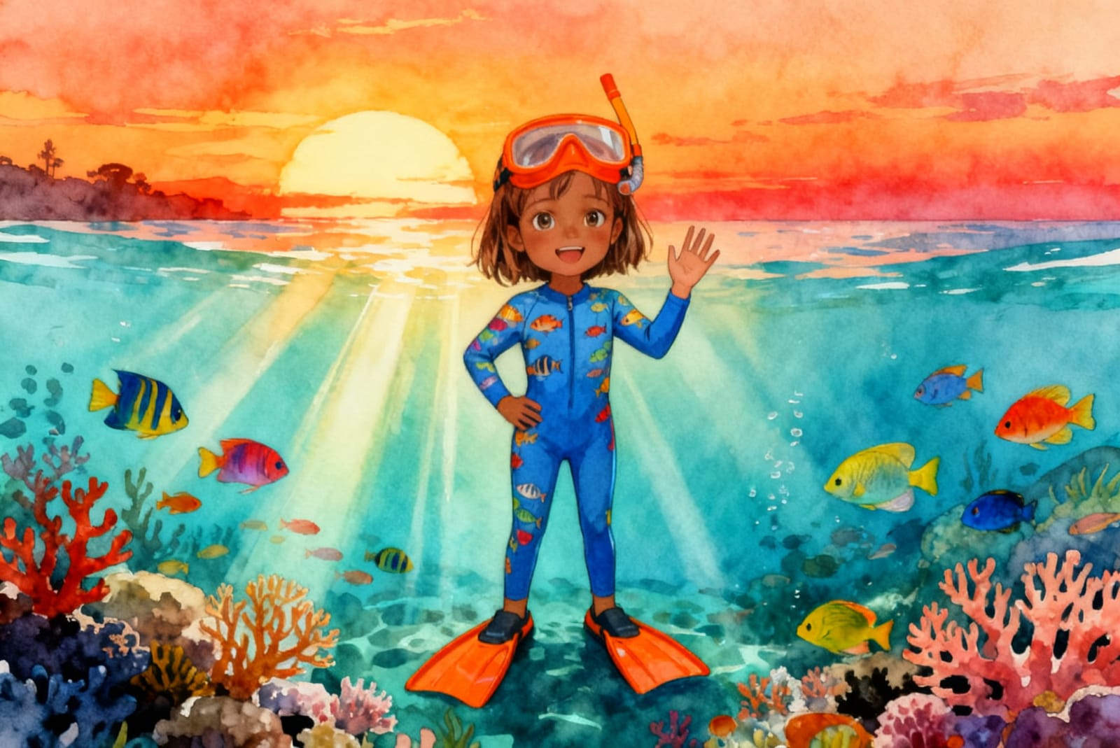 Aahana's Underwater Adventure — illustration for page 11