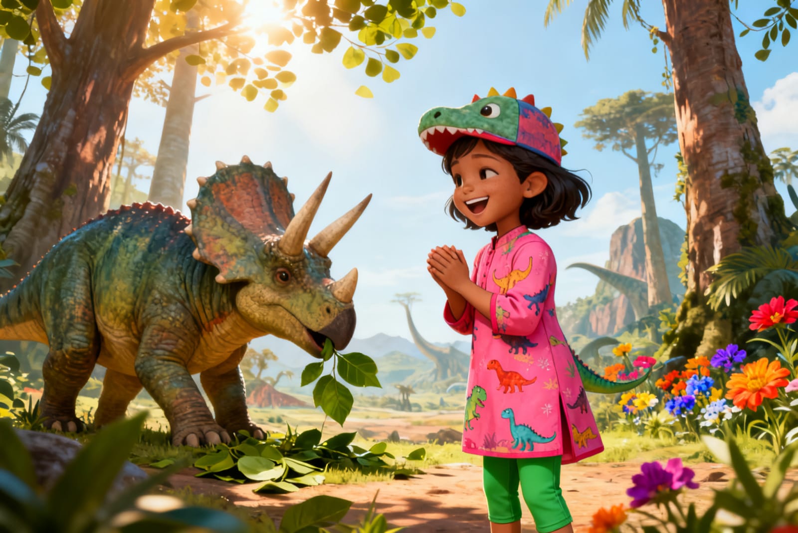 Aahana's Dino Festival Adventure — illustration for page 3