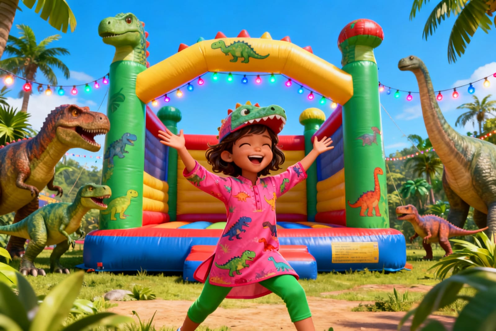 Aahana's Dino Festival Adventure — illustration for page 4
