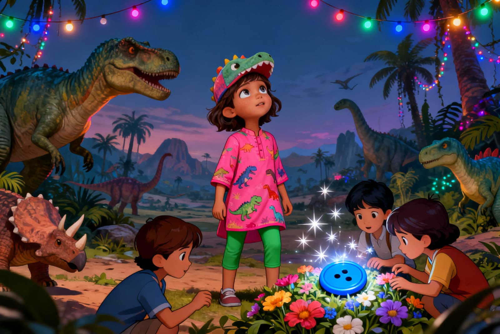 Aahana's Dino Festival Adventure — illustration for page 7