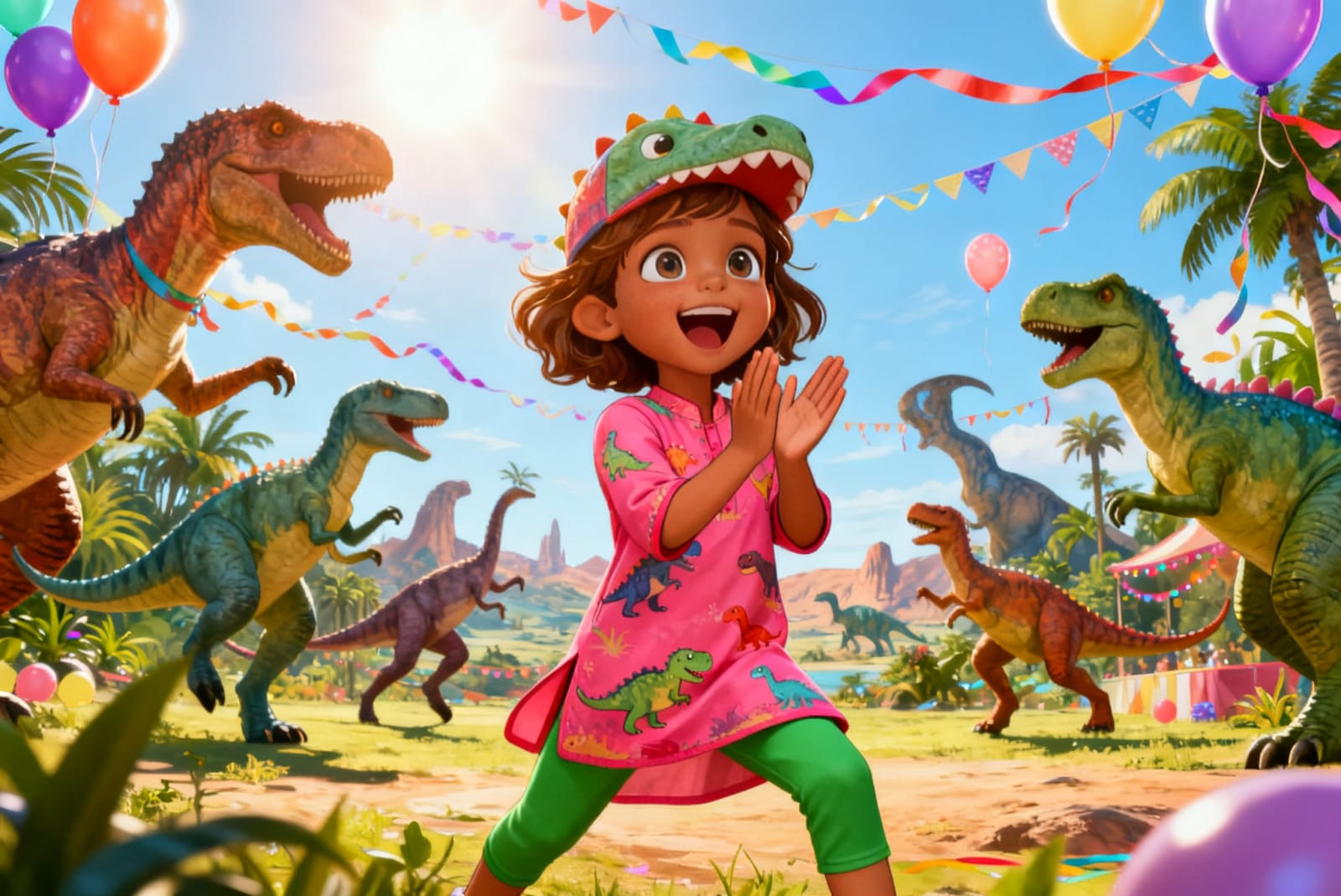 Aahana's Dino Festival Adventure — illustration for page 8
