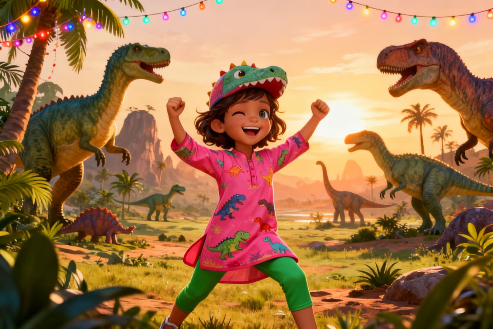 Aahana's Dino Festival Adventure — illustration for page 10