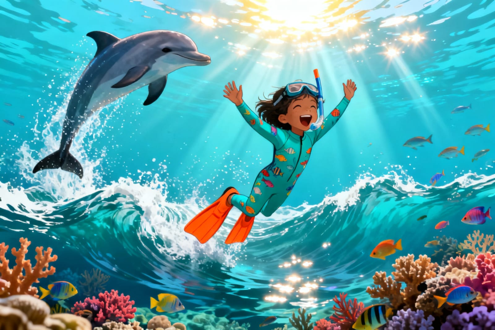 Shreya's Underwater Adventure — illustration for page 5