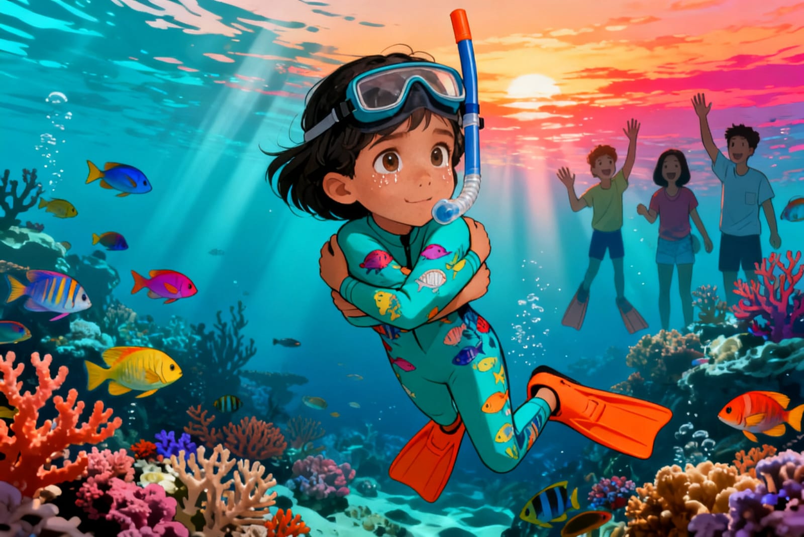 Shreya's Underwater Adventure — illustration for page 11