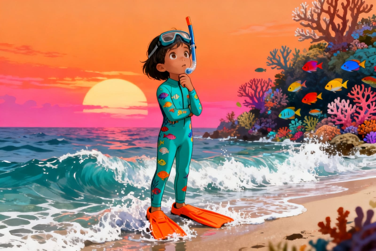 Shreya's Underwater Adventure — illustration for page 12