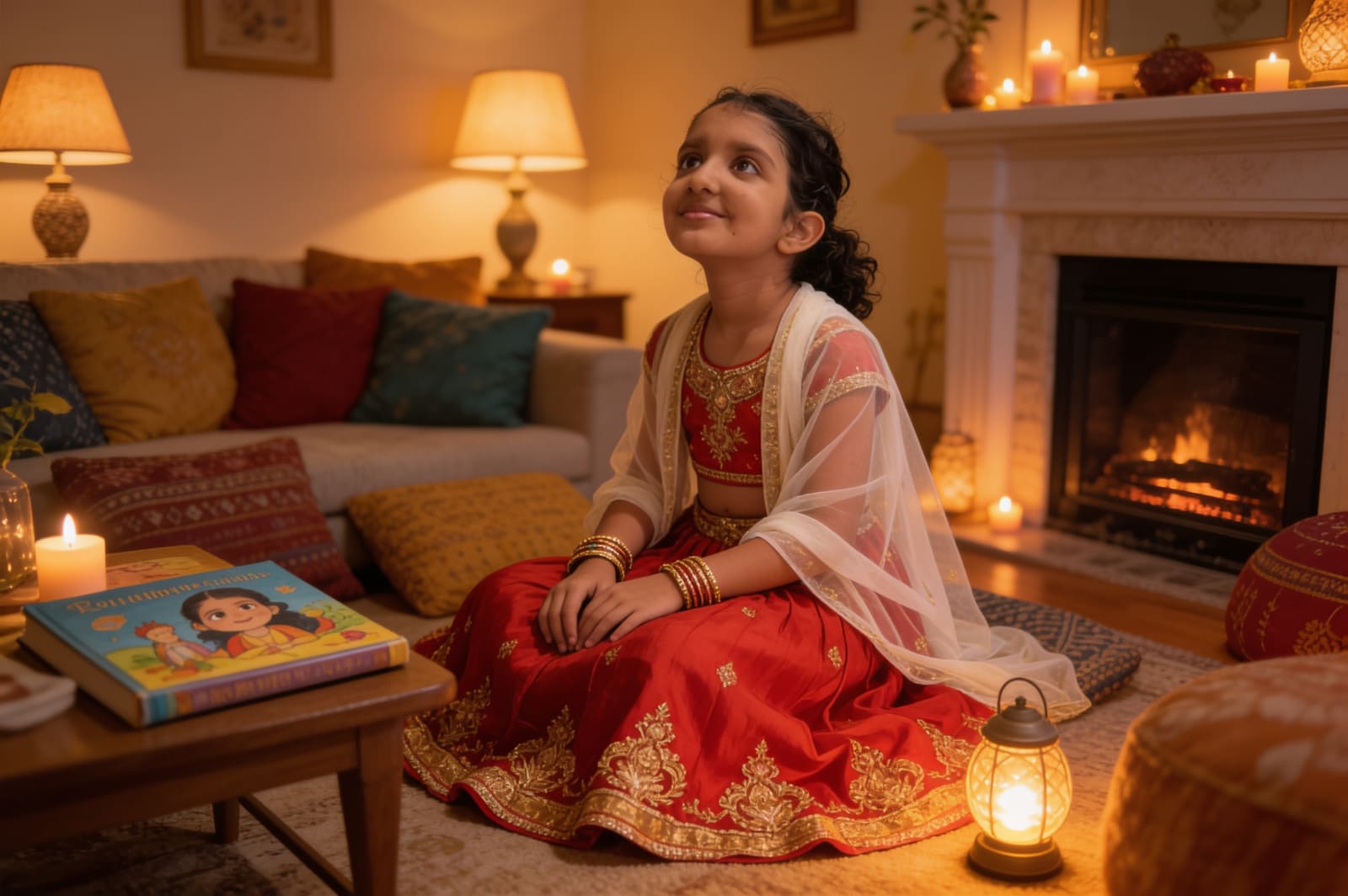 Shreya's Festival of Lights — illustration for page 3