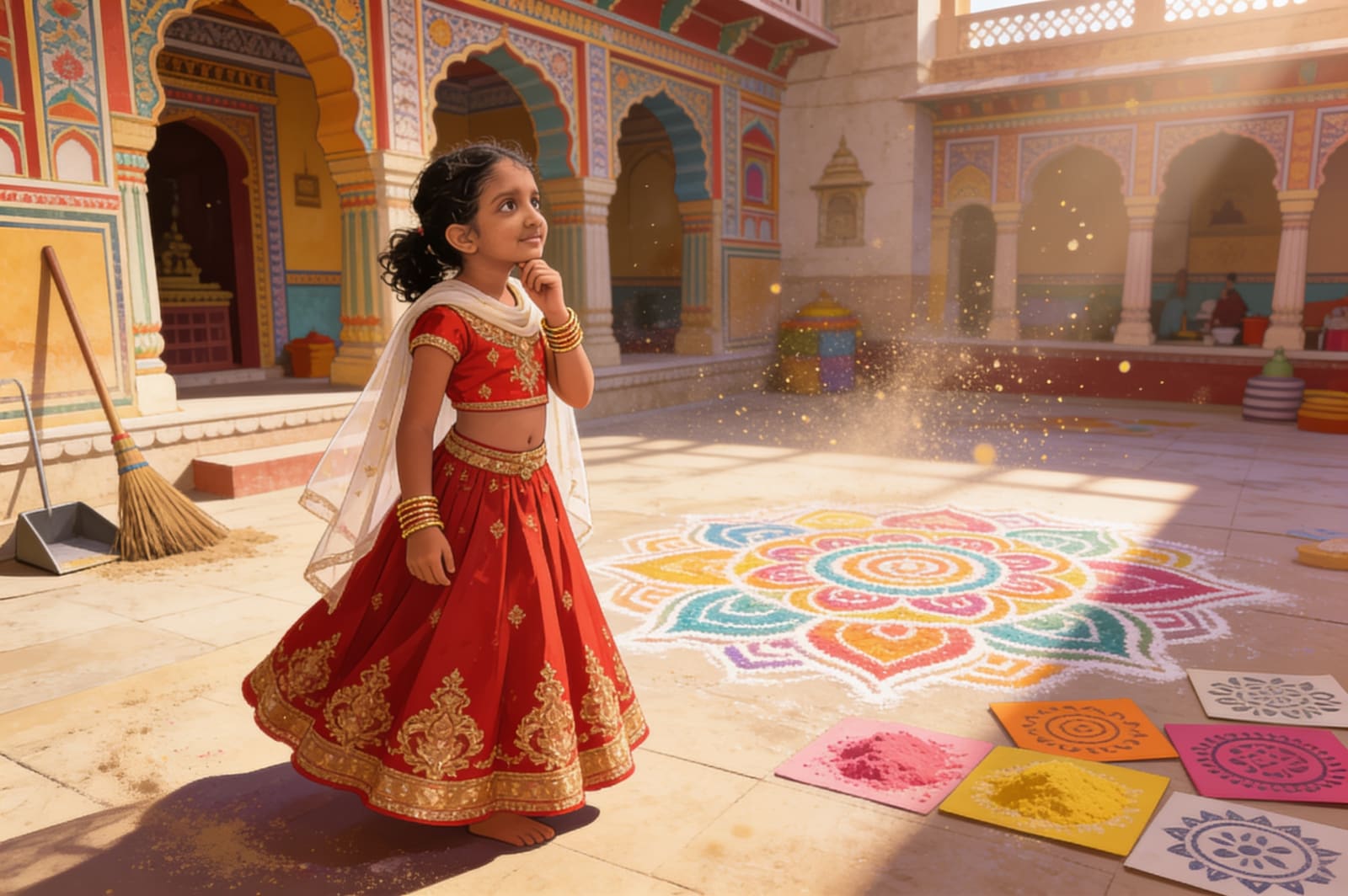 Shreya's Festival of Lights — illustration for page 4
