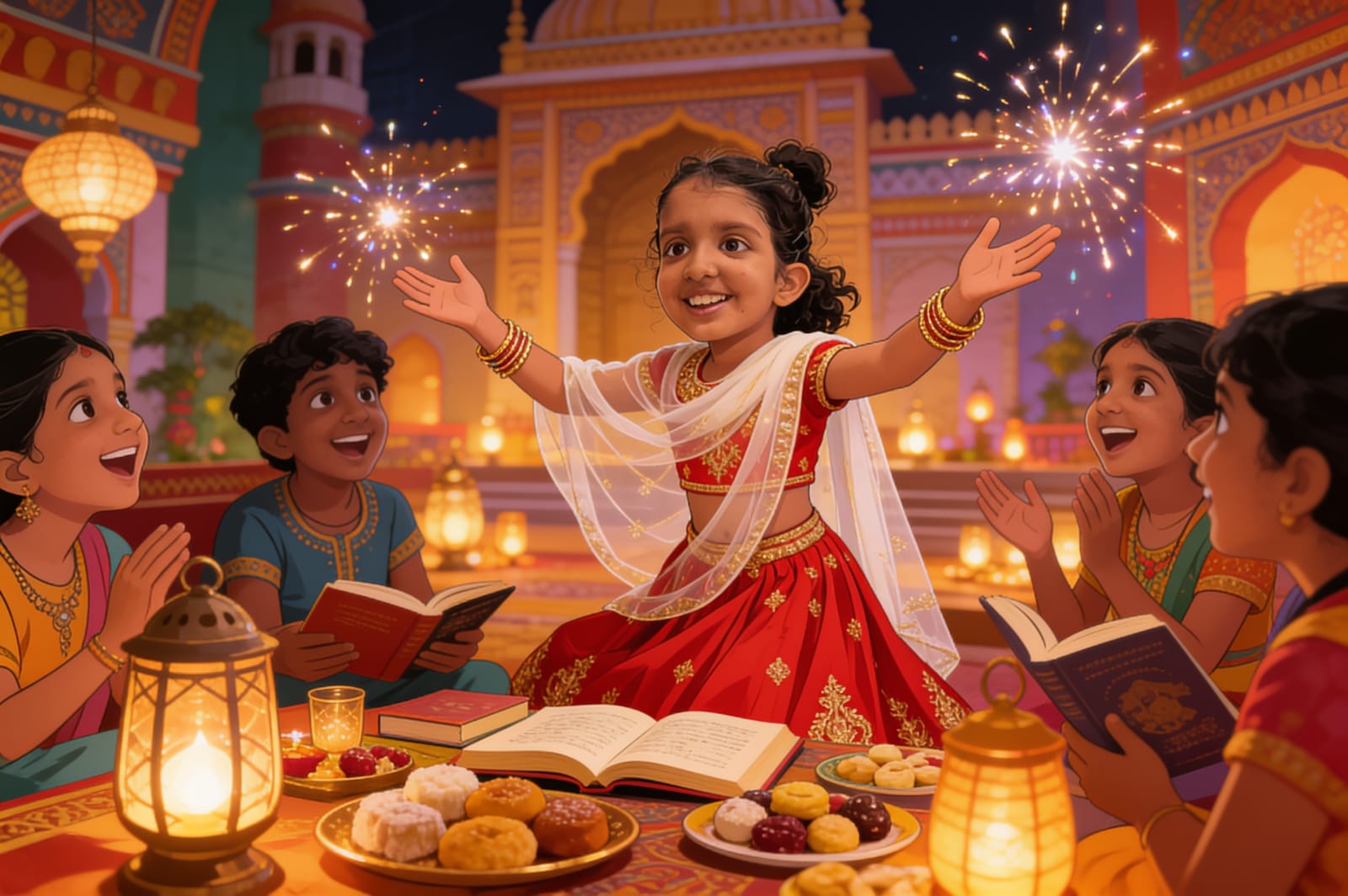 Shreya's Festival of Lights — illustration for page 11