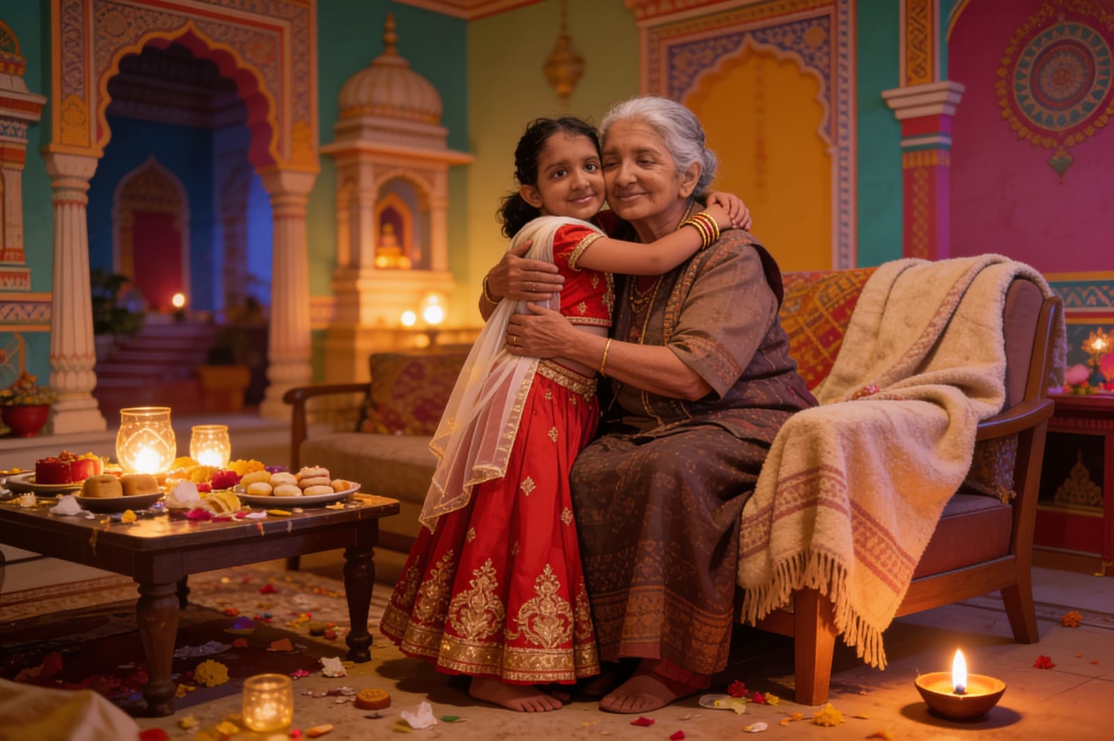 Shreya's Festival of Lights — illustration for page 12