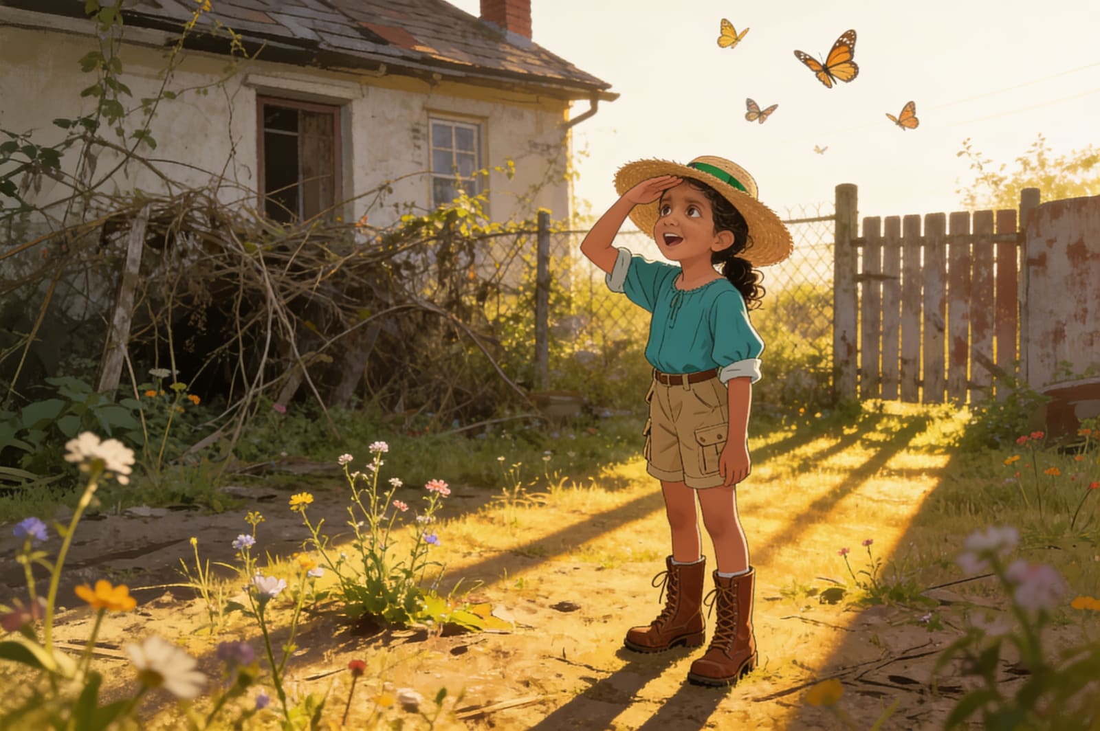 Shreya and the Great Garden Adventure — illustration for page 1