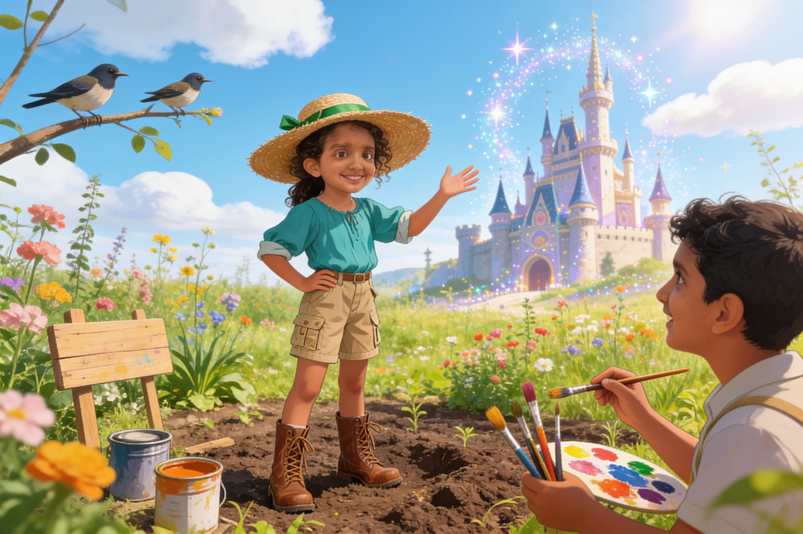 Shreya and the Great Garden Adventure — illustration for page 2
