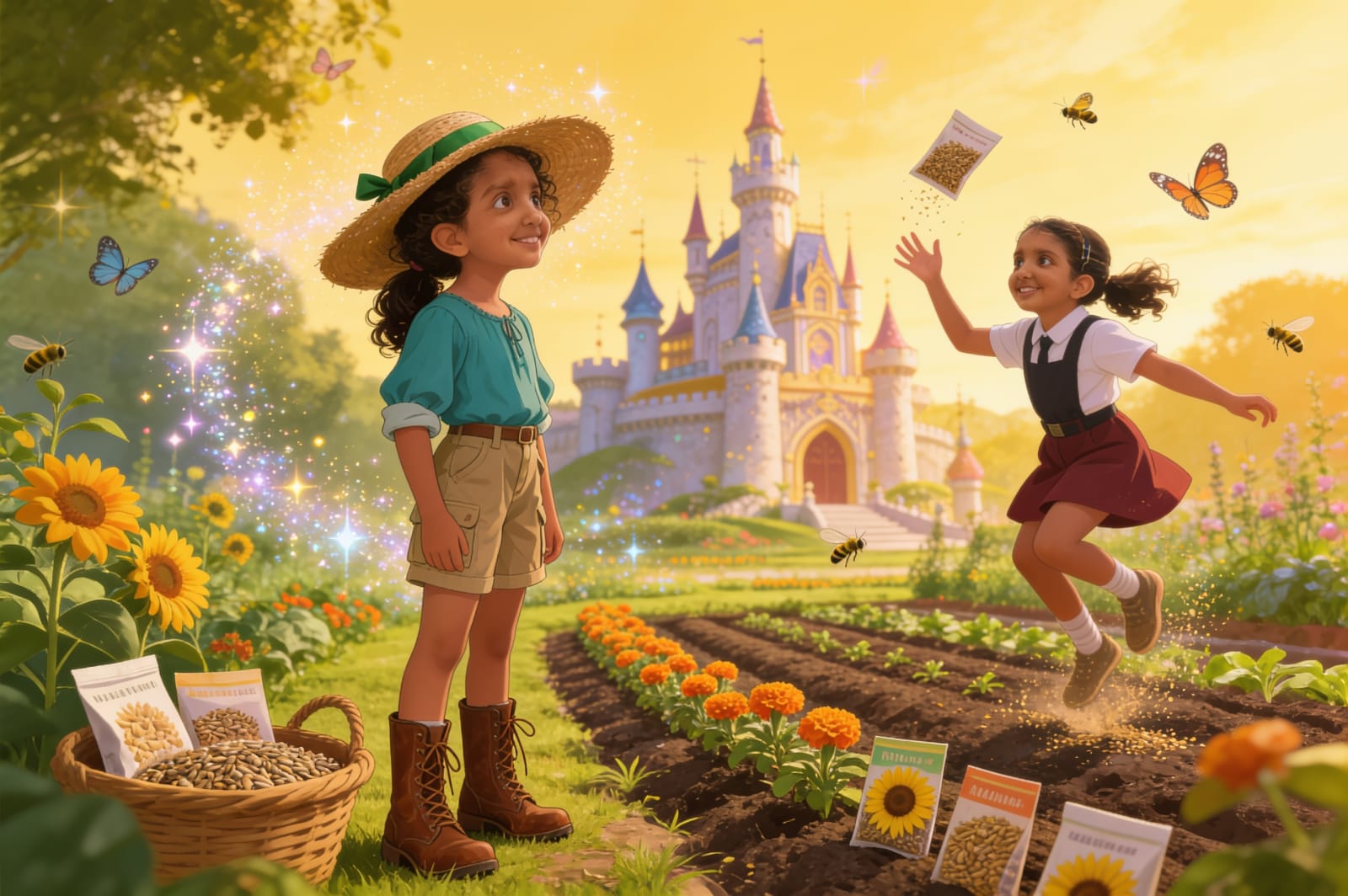 Shreya and the Great Garden Adventure — illustration for page 4
