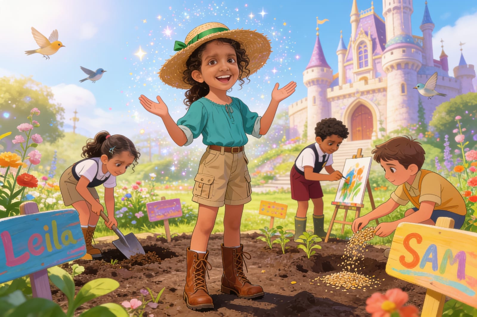 Shreya and the Great Garden Adventure — illustration for page 5