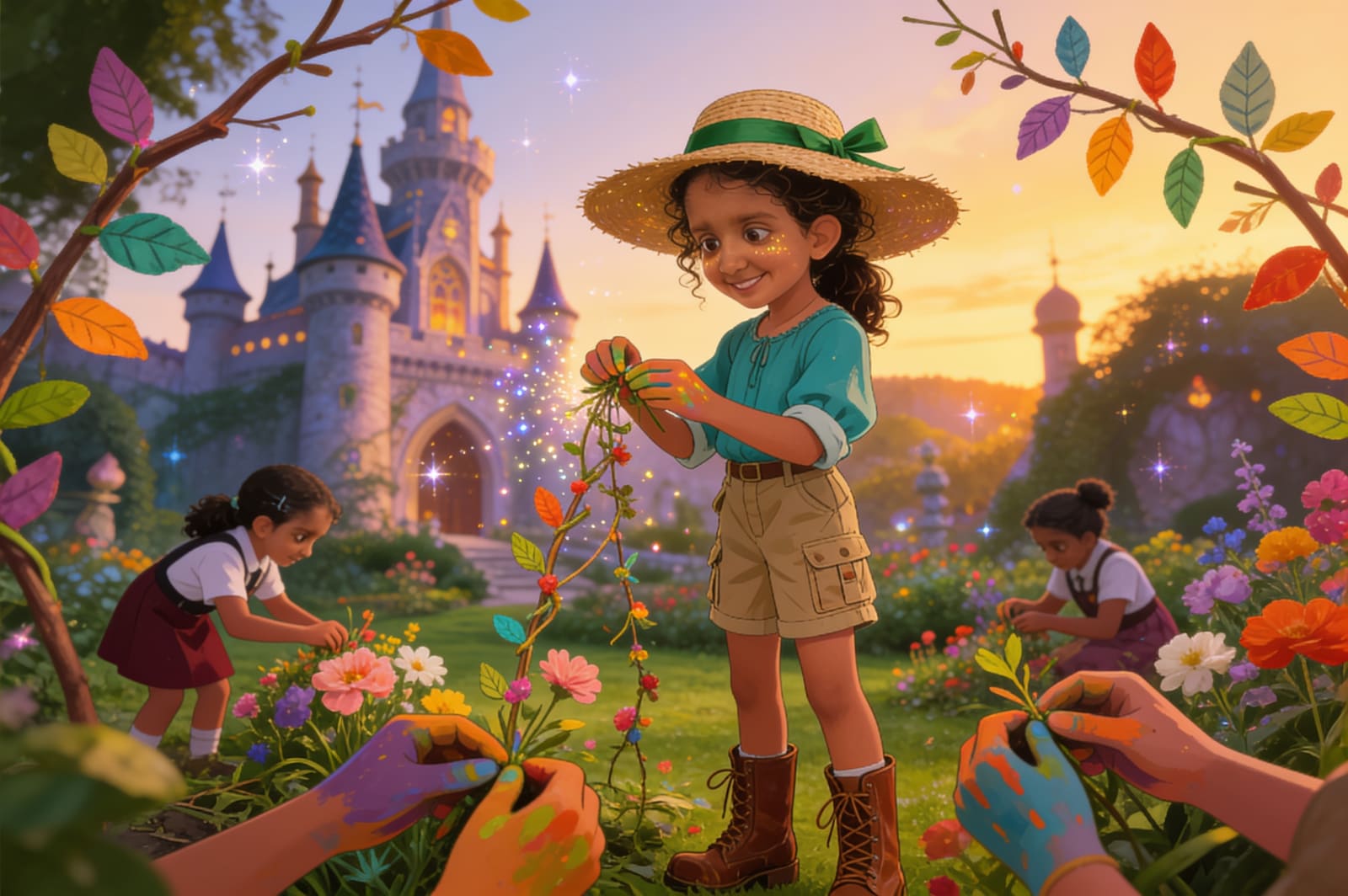 Shreya and the Great Garden Adventure — illustration for page 8