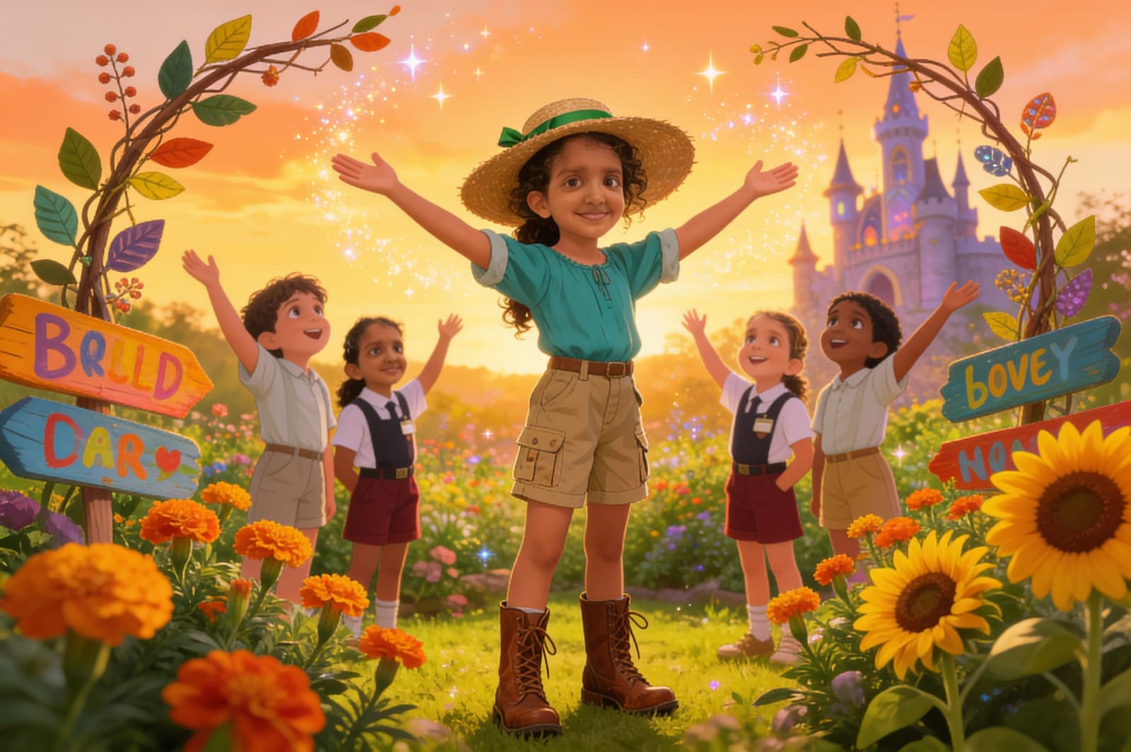 Shreya and the Great Garden Adventure — illustration for page 9