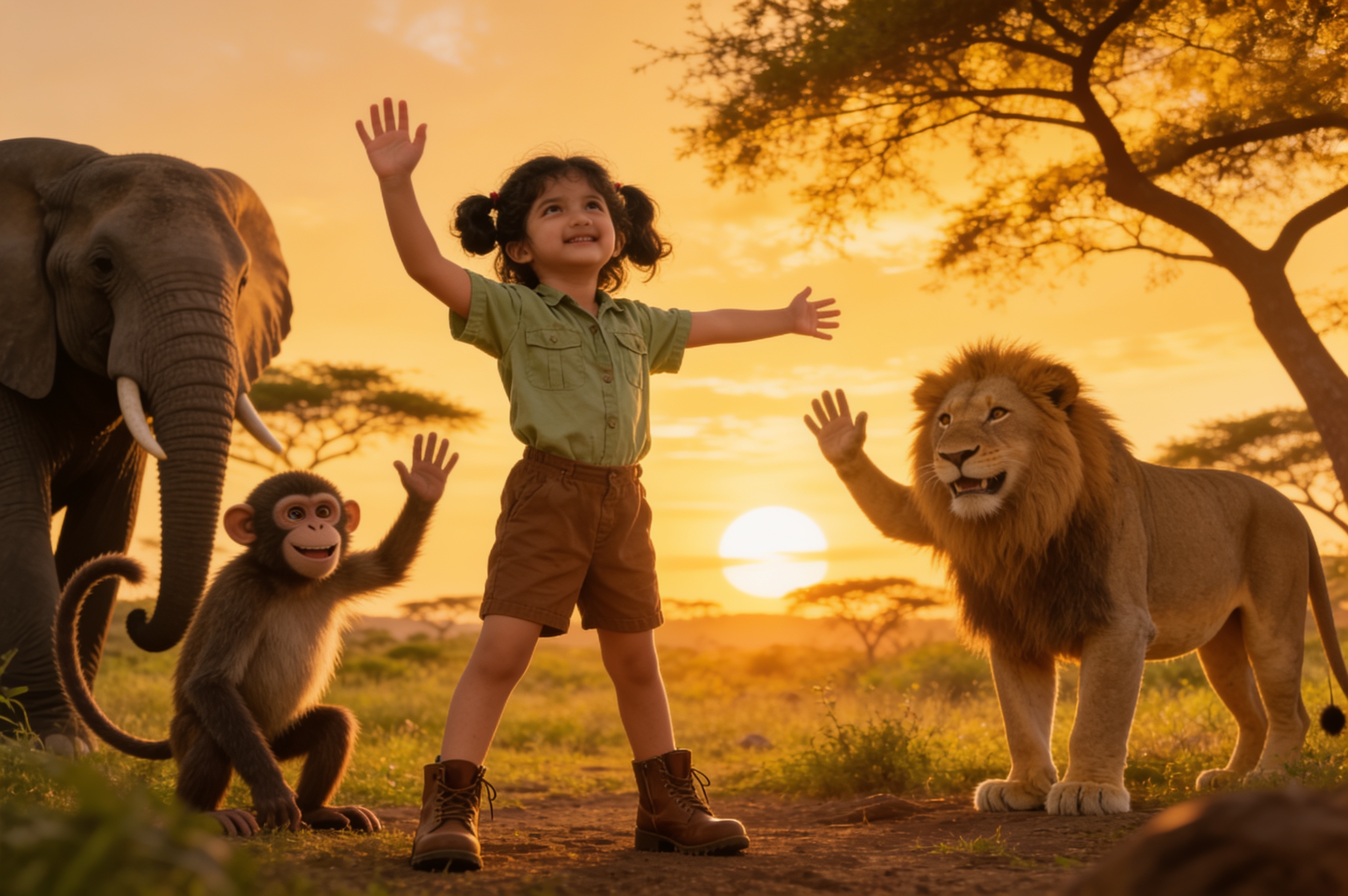 Ruthvi's Amazing Animal Safari — illustration for page 11