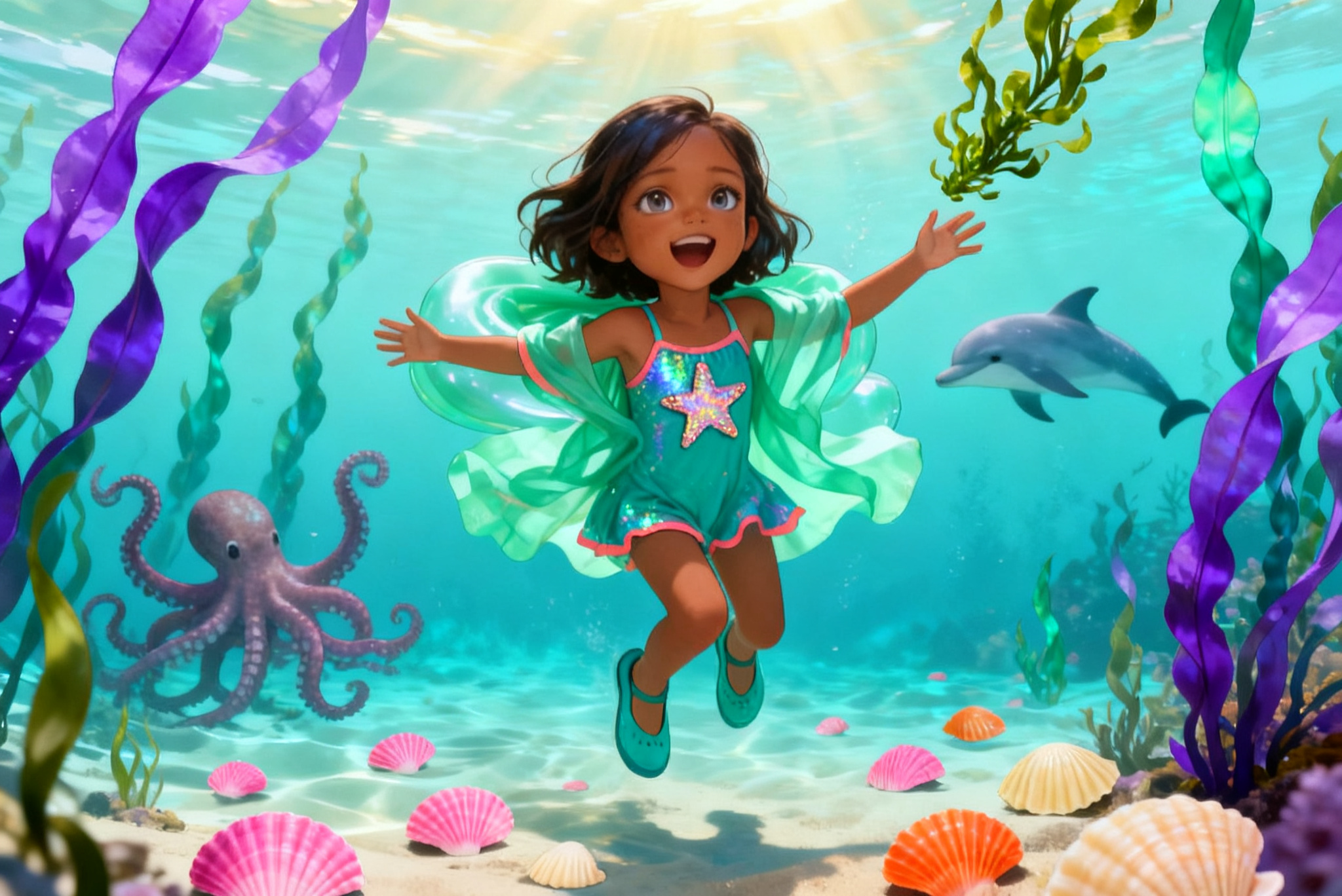 Aahana's Underwater Festival — illustration for page 2