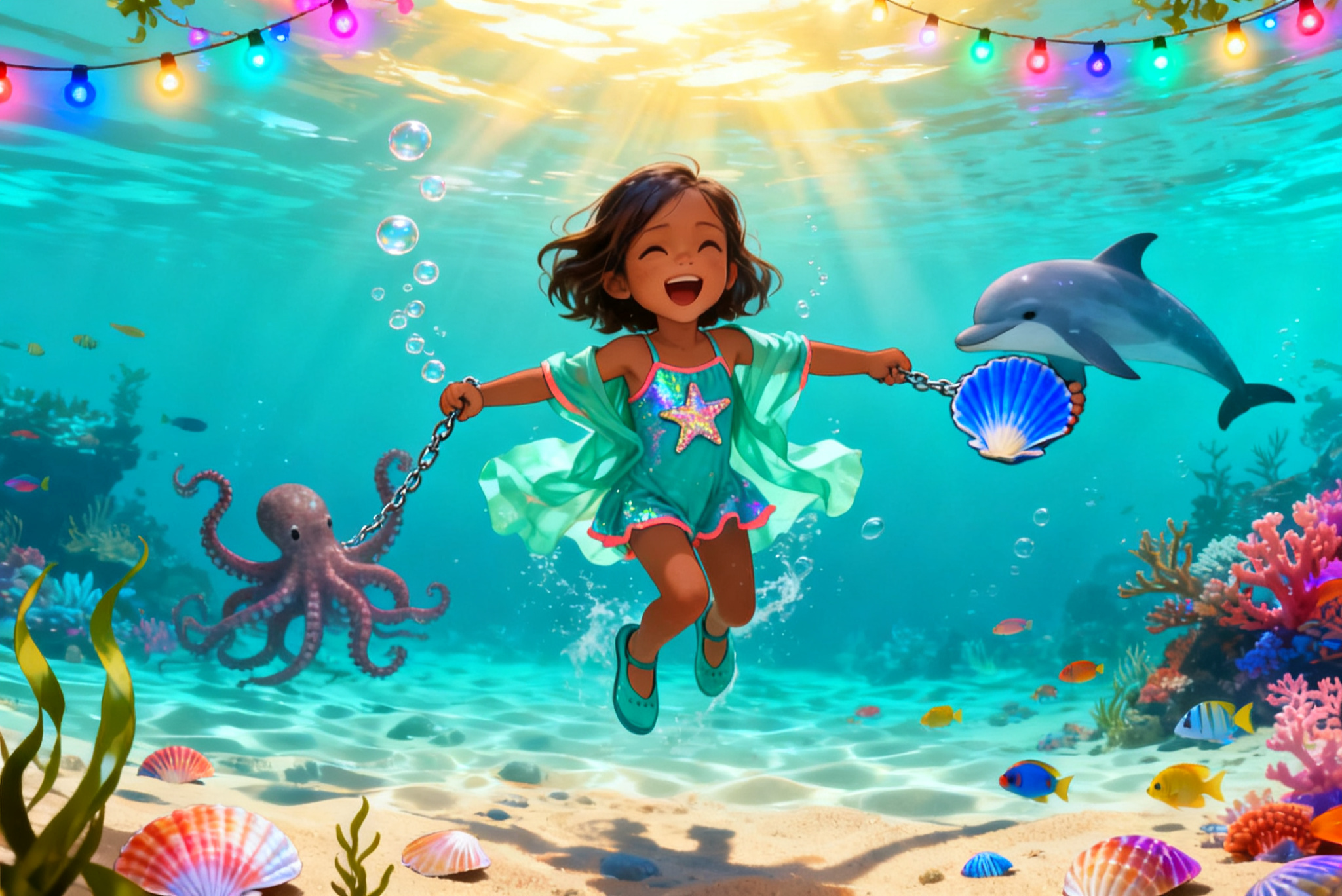Aahana's Underwater Festival — illustration for page 5